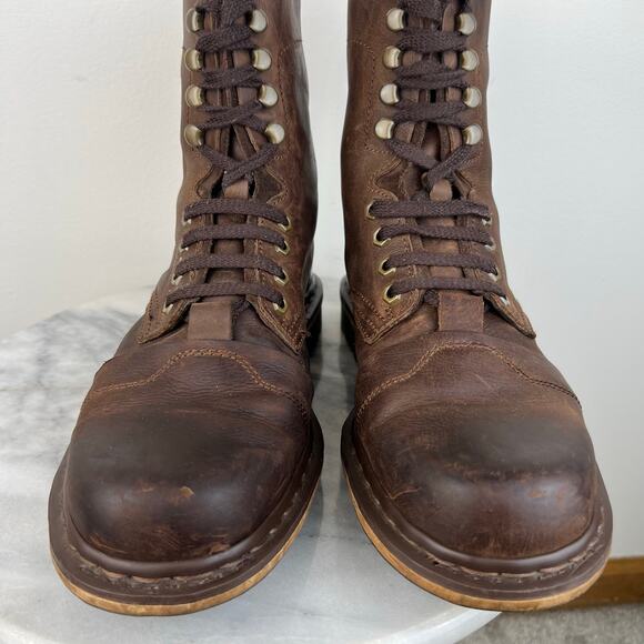 Dr. Martens Pier Brown Leather Lace Up Combat Boots Mens Size US 10 main image 7